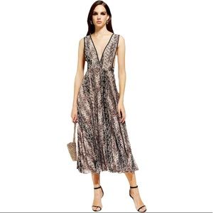 Topshop Leopard Print Midi Dress